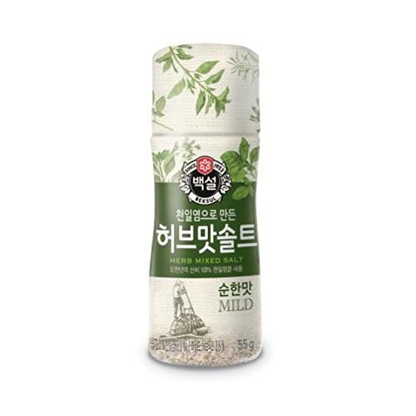 CJ Beksul Seasoning Herb Mixed Sea Salt 1.94oz (Mild Herb Salt, 1 Pack)