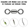 Alwonder 80 Pack Fishing Barrel Swivels Saltwater Swivels Fishing Tackles Rolling Swivels Offshore Tackle Leader Swivels Flounder Shark Hablibut Rig Lure Connector 1/0