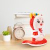 KHJCXS 10" Chinese New Year Plush,Lunar New Year Snake Plush Toy with 3D Cape&Cute Expression,Soft and Cute Cartoon Snake Stuffed Plush for Chinese New Year Gifts Blessing,Kids Gifts (Red)
