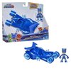 PJ Masks Catboy Deluxe Vehicle Preschool Toy, Cat-Car Toy with Spinning Super Cat Stripes and Catboy Action Figure for Kids Ages 3 and Up