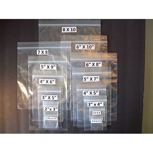 Clear Ziplock Bags 3"x4" 2mil X 1000 Baggies