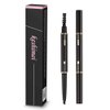 Eyebrow Pencil 2 Packs, Waterproof Smudge-Proof Brow Pencil with Brow Brush, Automatic Eye Brow Makeup Kit, Black1