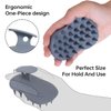 PHOVSUV 2pcs Shampoo Brush Hair Scalp Massager,100% Silicone Scalp Scrubber,Scalp Exfoliator for Stress Relax Hair Growth(Black+Grey)
