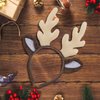 Lusofie Christmas Reindeer Antler Hair Hoop Christmas Elk Headband Headwear Glitter Reindeer Hair Hoop for Xmas Holiday Party Supplies