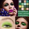 DuoZeng 16 Colors Glitter Green Eyeshadow Palette,Shimmer Matte Eyeshadow Makeup Palette Pallet Highly Pigmented Waterproof Smokey Powder Pressed Eye Shadow Palette