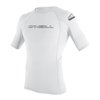 O'Neill Men's Basic Skins UPF 50+ Short Sleeve Rash Guard, White, Small
