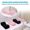 Toymay Comfortable Eyelash Extension Neck Pillow,Memory Foam Neck Contour Pillow for Sleeping Support,Beauty Salon Lash Grafting Pillow,Removable Pink Velvet Cervical Pillow