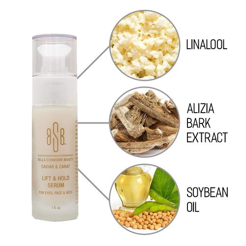 Bella Schneider Beauty Caviar & Carat Lift and Hold Serum - Combination of Vitamin A and E Face Cream - Anti Aging & Anti Wrinkle Cream - Face & Neck Sagging Cream - 1 fl.oz, MSRP $65.00