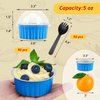 5oz Muffin Tins with Lids 50 Pack,Free-Air Aluminum Foil Cupcake Liners Baking Pans,Jumbo Muffin Liners Cupcake Pans,Disposable Ramekins Muffin Cups Containers-Blue