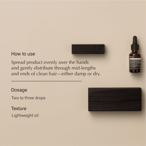 Aesop Shine Hair & Beard Oil - Silicone-Free Hydrating Oil Imparts Smoothness and Lustre - Without Build-up or Oily Residue - 0.8 oz