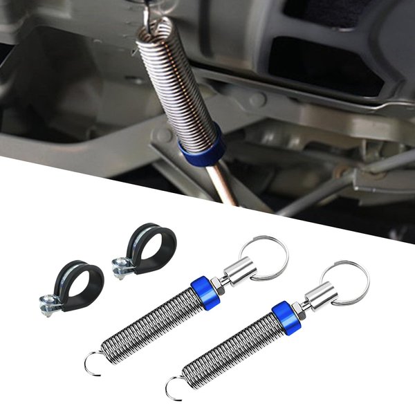 Kutyun 2PCS Car Lift Spring for Trunk, Car Trunk Lid Spring, Adjustable Anti-Breakage Auto Car Trunk Boot Lid with 2 Clamps, Universal Stainless Steel Car Trunk Accessory Replacement for SUV Truck RV