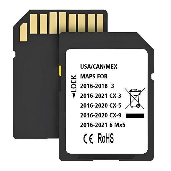 Latest Navigation SD Card, Compatible with: (2016-21)-Cx3. (2016-20)-Cx5. (2016-20)-Cx9. (2016-22)-Mx5. (2016-18)-3. (2016-22)-6, Can/Mex/USA Maps (Ceypec-01)