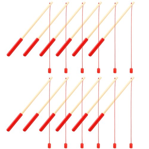 12 Pcs Magnet Fishing Rod Wooden Magnetic Fishing Poles Funny Fishing Pole Toys for Kindergarten Preschool Girl Boy Pool Activity Accessory