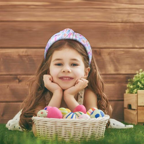 NVENF 3PCS Easter Mexican Mother's Day Headband Accessories for Women Colorful Easter Egg Rabbit Bunny Knotted Headband Spring Hair Accessories Outfits Gifts (3PCS Easter A)