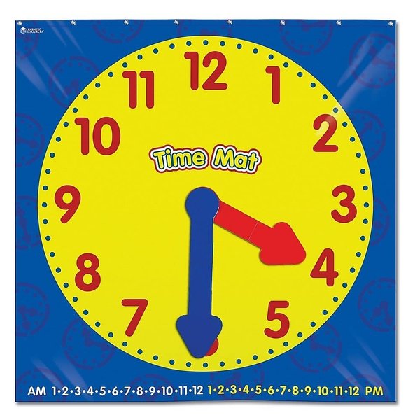 Learning Resources Time Activity Mat, Homeschool, Learning Clock, Classroom Activity, Ages 5+