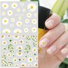 Daisy Nail Art Stickers Decals Daisy Water Transfer Summer Nail Art Decorations Little Daisies Flower Designs Stickers Tattoo Craft Manicure Tips Decoration 12 Sheets