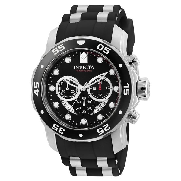 Invicta Men's 6977 Pro Diver Collection Stainless Steel Watch, Blue Dial Black Polyurethane Watch