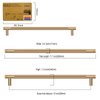 Amerdeco 10 Pack Champagne Bronze Knurled Cabinet Pulls 10 Inch Center to Center Champagne Gold Kitchen Cabinet Handles for Drawer Dresser, Cupboard and Wardrobe ZH0031