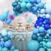 GRESAHOM Blue Balloons Arch Kit, Slate Teal Blue Royal Blue Turquoise Balloons Garland Kit, Ocean Theme Birthday Party Decorations, Under The Sea Balloon Arch for Boys Baby Shower Party Supplies
