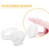 100pcs Ink Rings Cups, Pigment Rings, Makeup Beauty Tools, Tattoo Rings Cups Disposable Plastic Holder Tattoo Ink Pigment Ring Adhesive Makeup Rings Palette for Eyelash Extension Nail Art