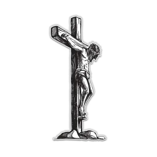 GT Graphics Jesus Christ Saviour - 8" Vinyl Sticker - for Car Laptop I-Pad - Waterproof Decal