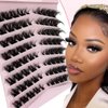 Fluffy Cat Eye Lash Clusters 12-20MM Thick Cluster Eyelashes Extensions D Curl Wispy Individual Lashes 80 PCS DIY Cluster False Eyelashes at Home, by Anforlin