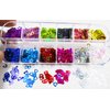 24 Colors Heart Nail Glitter Sequins Holographic Hearts Chunky Glitters Flakes Confetti for Nail Art Designs, Crafts, Resin Epoxy. (Heart)