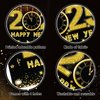 Happy New Year Banner Backdrop Decorations, Happy New Year Decorations 2025, Black Gold New Year Party Decorations Banner Backdrop for 2025, New Years Eve Party Supplies