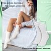 Silicherry 4 Pairs Cotton Soft Eczema Socks Hydrating Socks Moisturizing Therapy Cotton Socks Eczema Relief for Adult Wet Wrap Non Itch Soft Feet Treatment (White)