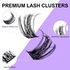 Kugge Lash Clusters DIY Eyelash Extensions, 72PCS D Curl Wide Cluster Lashes, 10-16mm Mixed Length Individual Cluster Lashes, Natural & Soft Lash Extensions At Home (Fluffy)