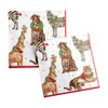 Entertaining with Caspari Luncheon Napkins, Wild Christmas, Ivory, Pack of 20