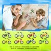 Kugliwa 16 Pcs Mini Finger Bikes Miniature Bicycle Toy Extreme Sports Mountain Bike Metal Game Set for Kids Adults Creative Game Cake Topper Favors Gifts, 8 Colors