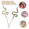 Luxshiny 4PCS Snake Shaped Hair Clips, Snake Hair Barrettes Metal Hair Halloween Hairpins Hair Ornament for Women Girls