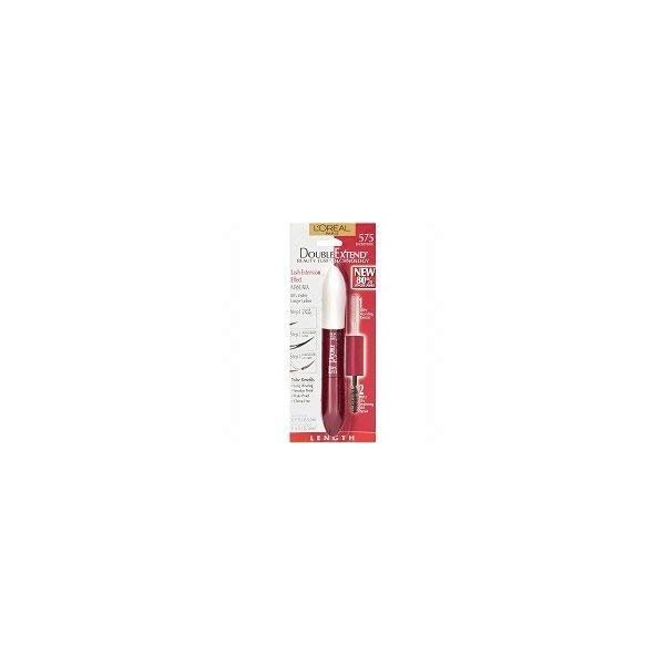 L'Oreal Paris Double Extend Beauty Tubes Lengthening Mascara, Blackest Black - 0.33 fl oz