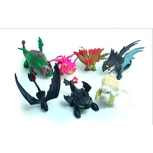 Toysvill Dragon httyd (Set 7 pcs) / Night Fury (Toothless), Action Figures, Cake Toppers Figurines, Toys Gift Figure
