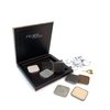 Black Smokey Eyeshadow Magnetic Palette, 8 Color Highly Pigmented Eyeshadow Powder, Single Tin Pan Diy Refillable, Small Travel Size Makeup Artist Kit Essentials (Palette-B)