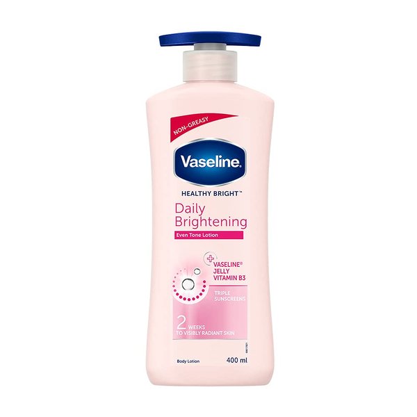 Vaseline Healthy Bright, Daily Brightening Daily Moisturizer, 400 ml, for Glowing Skin, with Vitamin B3, Visibly Radiant Skin in 2 Weeks, Lightweight.