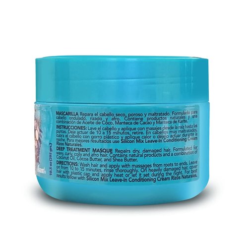 Silicon Mix Rizos Natural Hair Mask 225 g - Intensive Moisturising Hair Mask for Curly, Frizzy and Wavy Hair