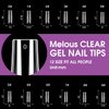 XXL Square Nail Tips, Melous 600 PCS Full Cover Stright Clear False Nail Tips Gel x Nail Tips