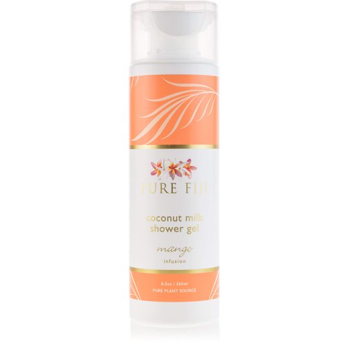 PURE FIJI Coconut Body Wash & Shower Gel - Body Wash For Women and Men Rich Natural Oils for Moisturizing Body& Hair, Bath & Shower Gels for All Type Skin, Mango, 8.5 oz