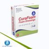 Dynarex 3012 CuraFoam Foam Dressing, Non-Bordered, Sterile, Provides Cushioned and Moist Wound Care, 4" x 4.25", Pack of 10