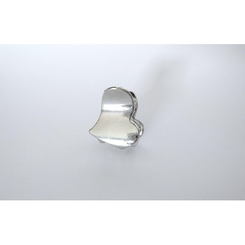 Small mini heart silver metal hair claw clip (Clip quantity: 1 clip)