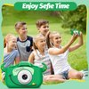 Goopow Kids Camera Toys for 3-8 Year Old Girls Boys,Children Digital Video Camcorder Camera with Cartoon Soft Cover, Best Chritmas Birthday Festival Gift for Kids - 32G SD Card Included (Green-NJ)