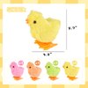 3 otters 12PCS Wind Up Chick Toys, Colorful Wind-Up Jumping Cute Chicken Plush Chicks Toys for Kids Goodie Bags Treasure Chest Party Favors Gifts