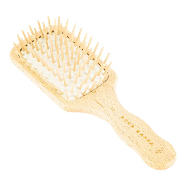 Acca Kappa Small Rectangular Pneumatic Travel Brush with Rounded Wooden Pins - 1pcs