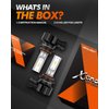 SEALIGHT H10 9145 9140 LED Fog Light Bulbs or DRL, 400% Super Brighter, 6500K Cool White, 6000 Lumens Per Pair, Fog Lights Led DRL Bulbs Replacement for Cars, Plug and Play, IP67 Design
