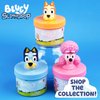 Bluey Premium Cloud Slime, Blueberry-Scented Fluffy Slime, Pre-Made Slime for Kids with Mix-Ins, Bluey Toys, Party Favors for Kids 8-12, Bluey Party Favors, Girls Toys 8-10, Toddler Travel Toys