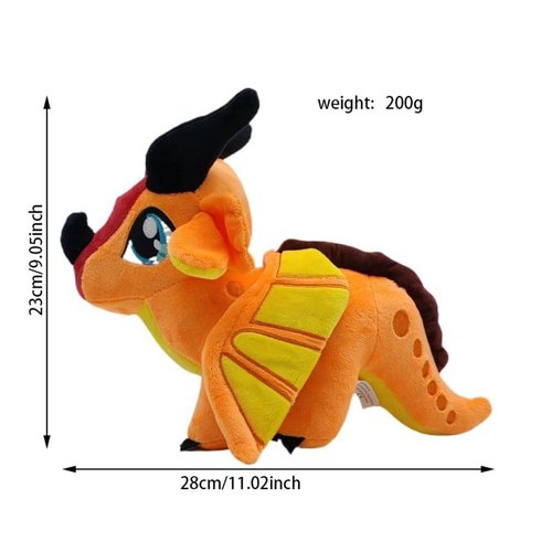 EASELR Wings of Fire Dragon Plush Toy Rainwing Dragon Stuffed Animals Pterosaur Plush Flying Dragon Pillow Plushies Gifts for Fans Kids Boys Girls (Skywing)