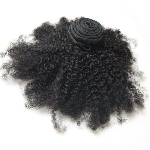 Luwigs Afro Kinky Curly 4B 4C Hair Extensions One Bundle Hair Weave Human Hair Bundles Afro Kinkys Curly Hair Bundles Natural Color (12 inches, Afro Kinky Curly 4B 4C)