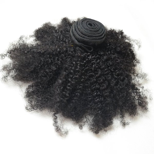 Luwigs Afro Kinky Curly 4B 4C Hair Extensions One Bundle Hair Weave Human Hair Bundles Afro Kinkys Curly Hair Bundles Natural Color (12 inches, Afro Kinky Curly 4B 4C)